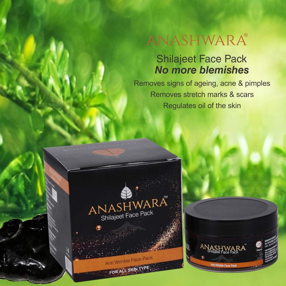 Anashwara Shilajit face Pack || Anti Wrinkle, Removes Pigmentation and Skin Tightening Face Pack | repairs damaged tissues removing the dead cells (50 gm)