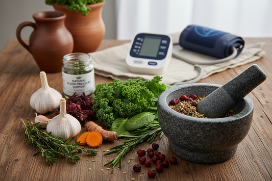 Ayurvedic blood pressure supplements with arjuna and brahmi herbs for natural high BP support