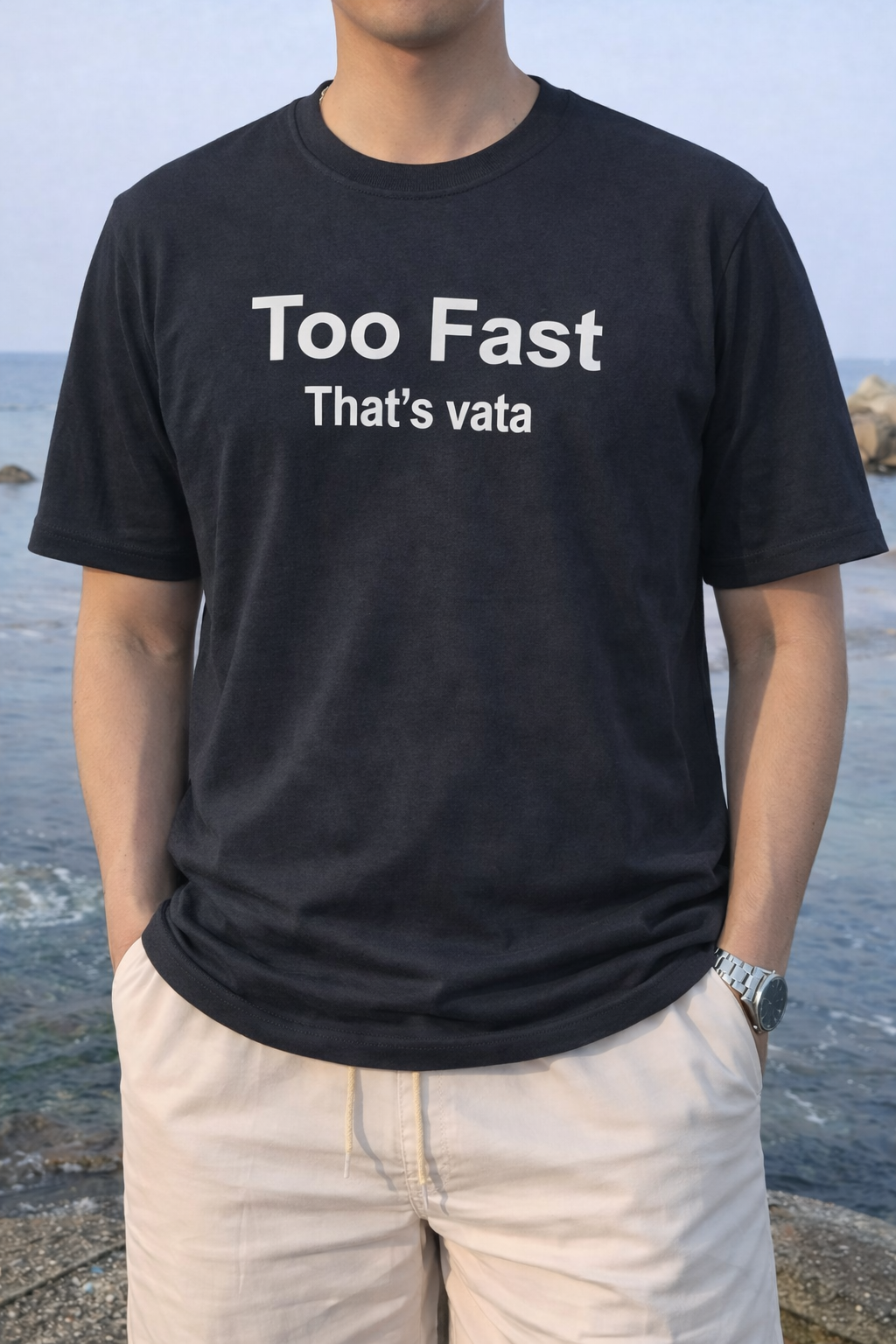 Vata T-Shirt – Too Fast, That’s Vata | Vata Dosha T-Shirt