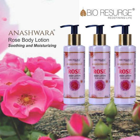 Anashwara Rose Body Lotion Cooling Soothing Moisturizing Body Lotion
