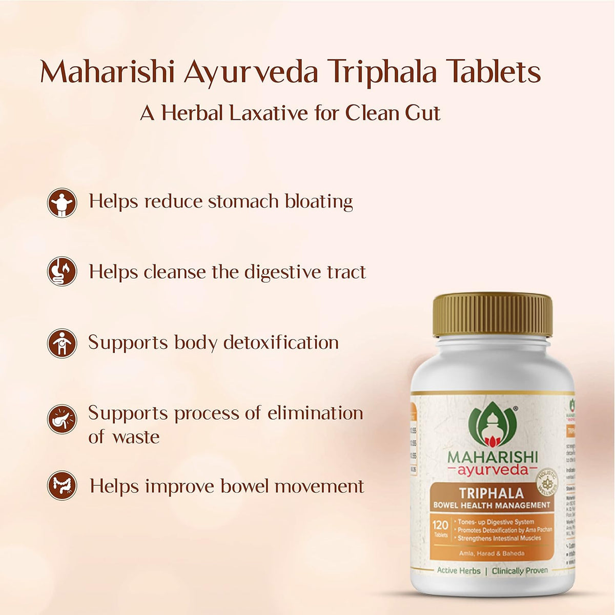  Maharishi Ayurveda Triphala Tablets 1000mg 120 Tablets 