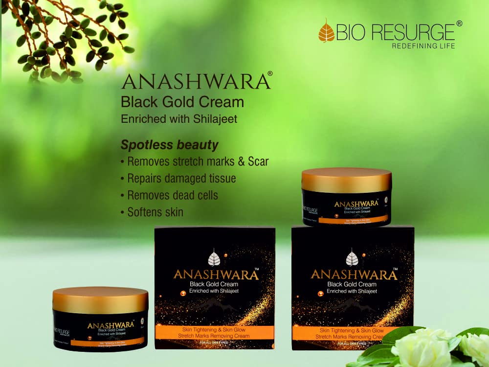 Black Gold Shilajit Cream||For Reducing Stretch Marks||Scars after Pregnancy||Weight loss||50Gm