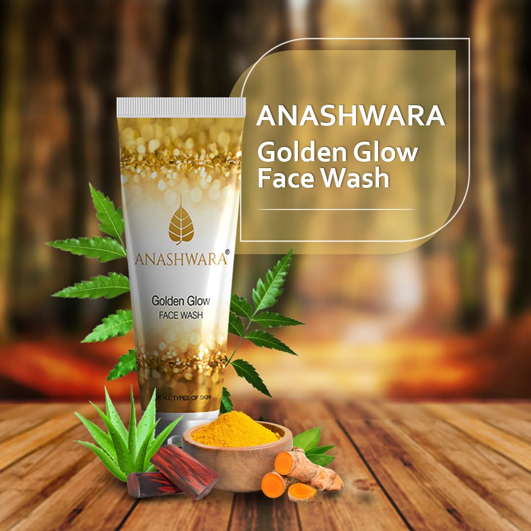 Anashwara Golden Glow Face Wash for Glowing Fairness Skin (100 ml)
