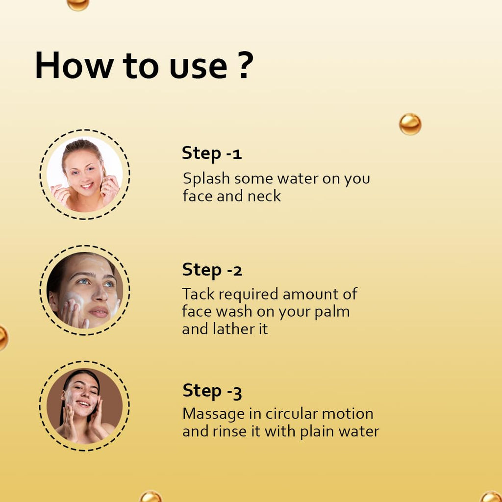 Anashwara Golden Glow Face Wash for Glowing Fairness Skin (100 ml)