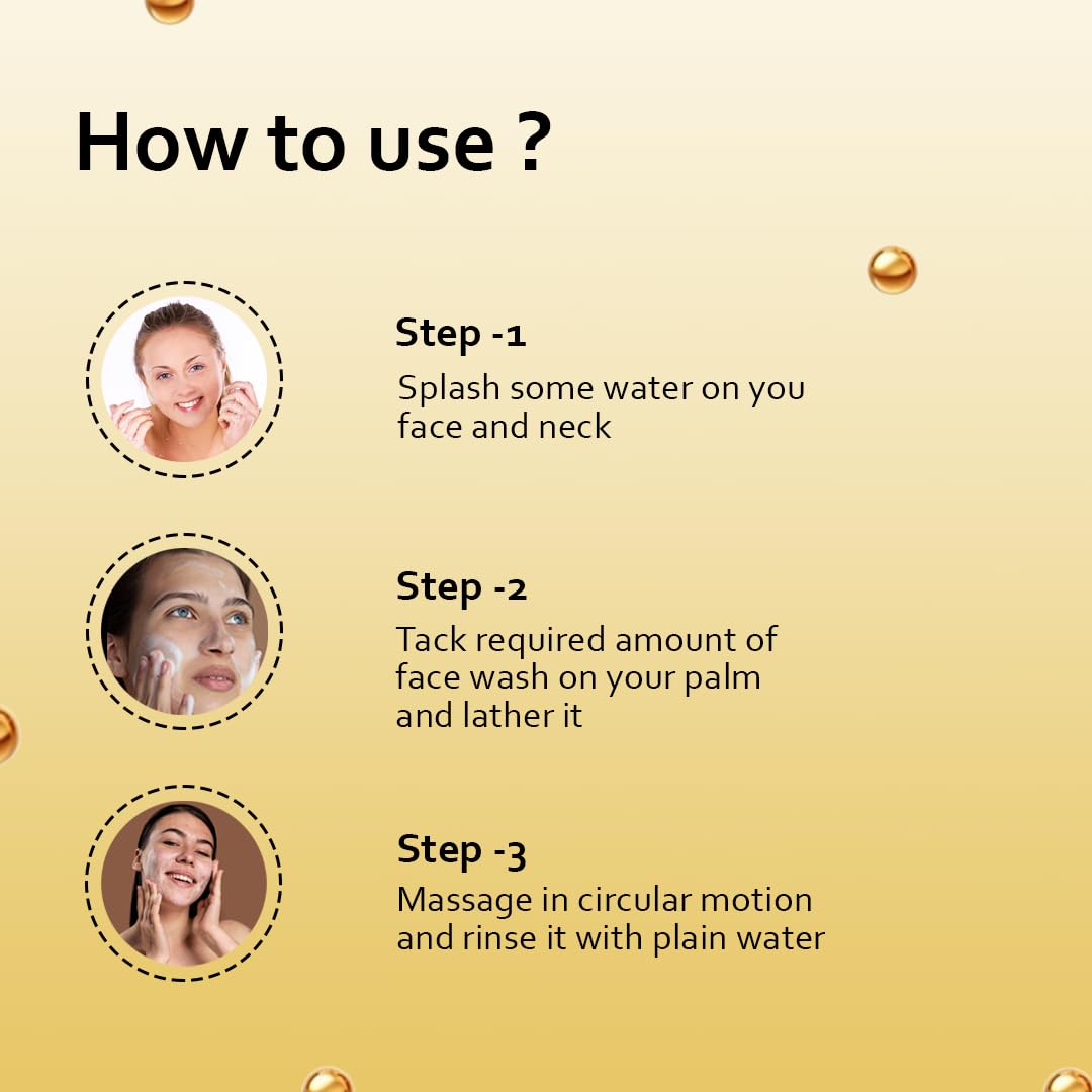 Anashwara Golden Glow Face Wash for Glowing Fairness Skin (100 ml)