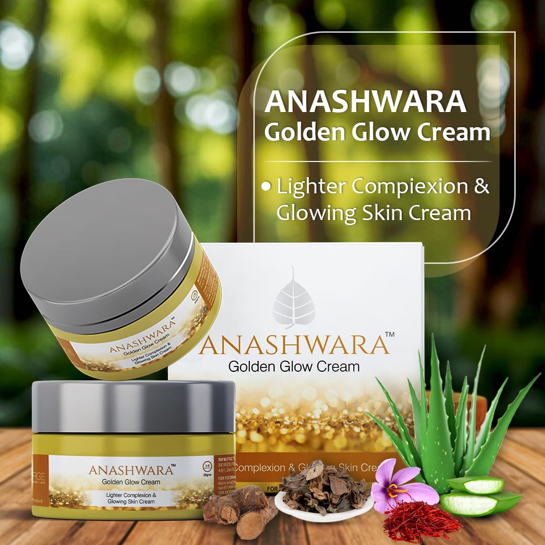 Anashwara Golden Glow Cream to Reduce skin Pigmentation | Reduce Blemishes (25 gm)