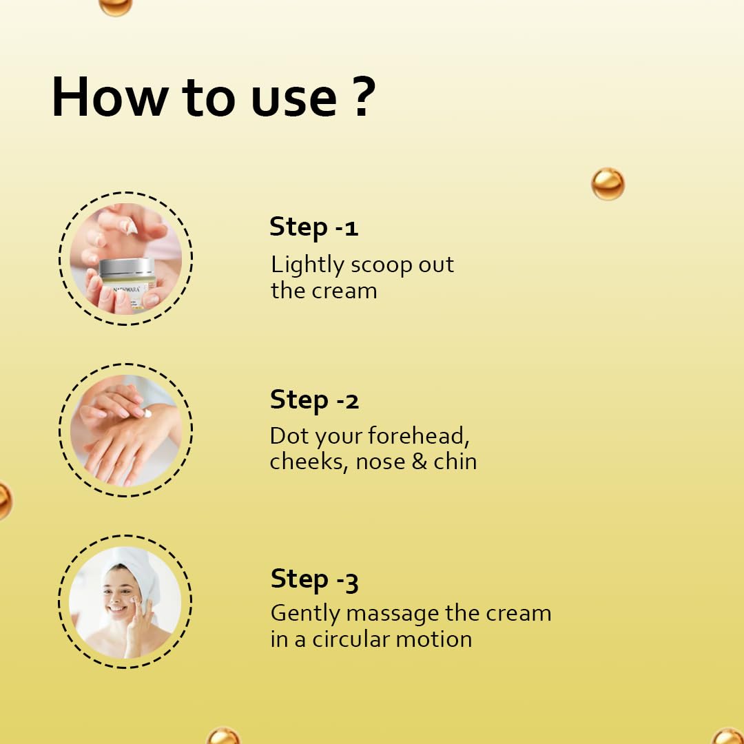 Anashwara Golden Glow Cream to Reduce skin Pigmentation | Reduce Blemishes (25 gm)