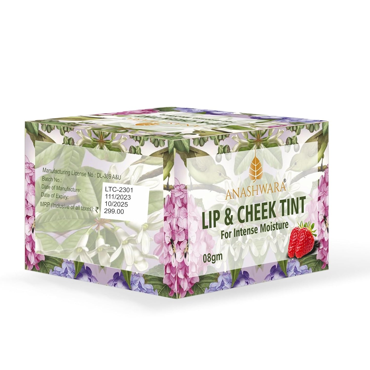 Lip And Cheek Tint For Lip Cheek And Eye, Rose Pink, Shea Butter, Almond Oil (Pack of: 1, 8 g)