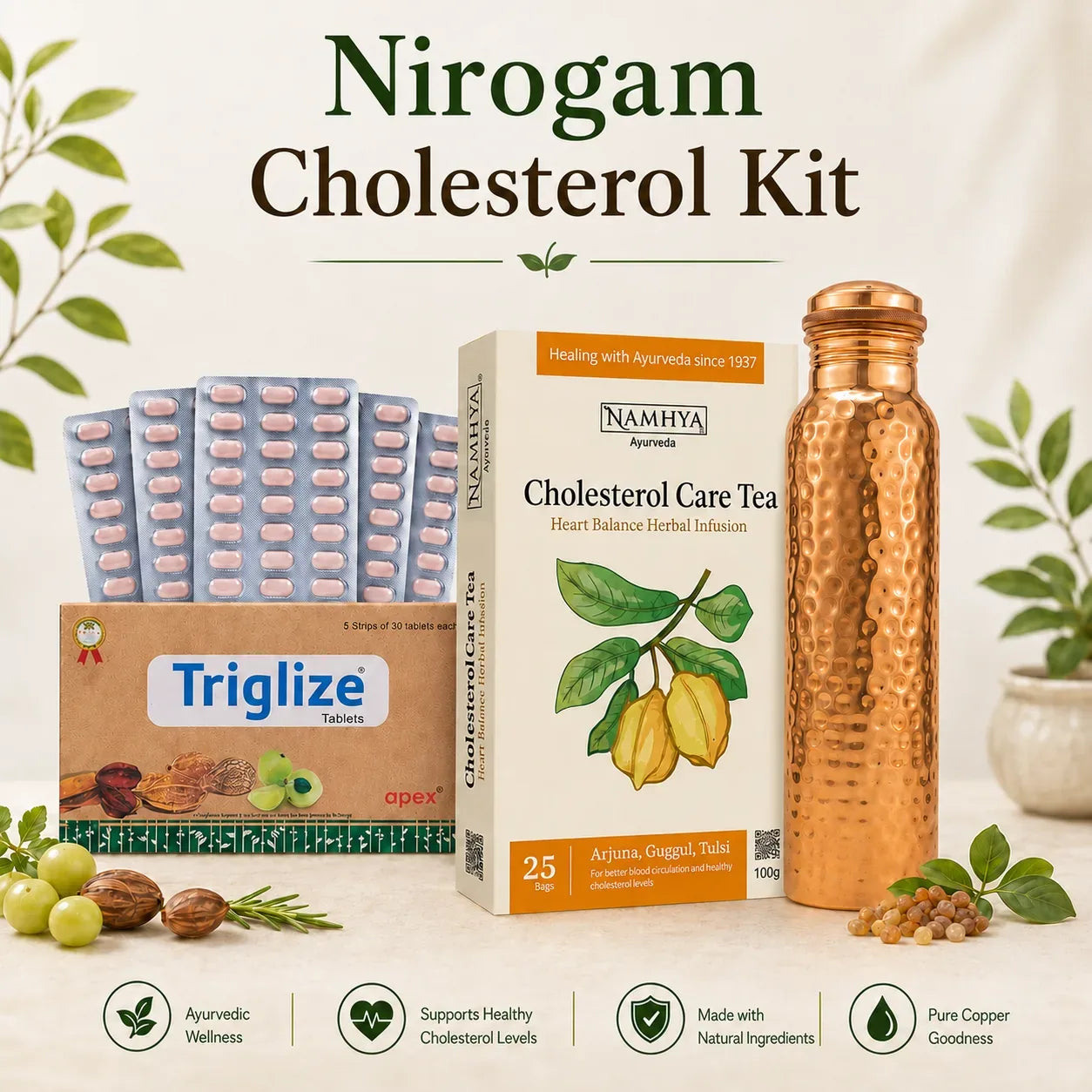 Nirogam Cholesterol Wellness Kit