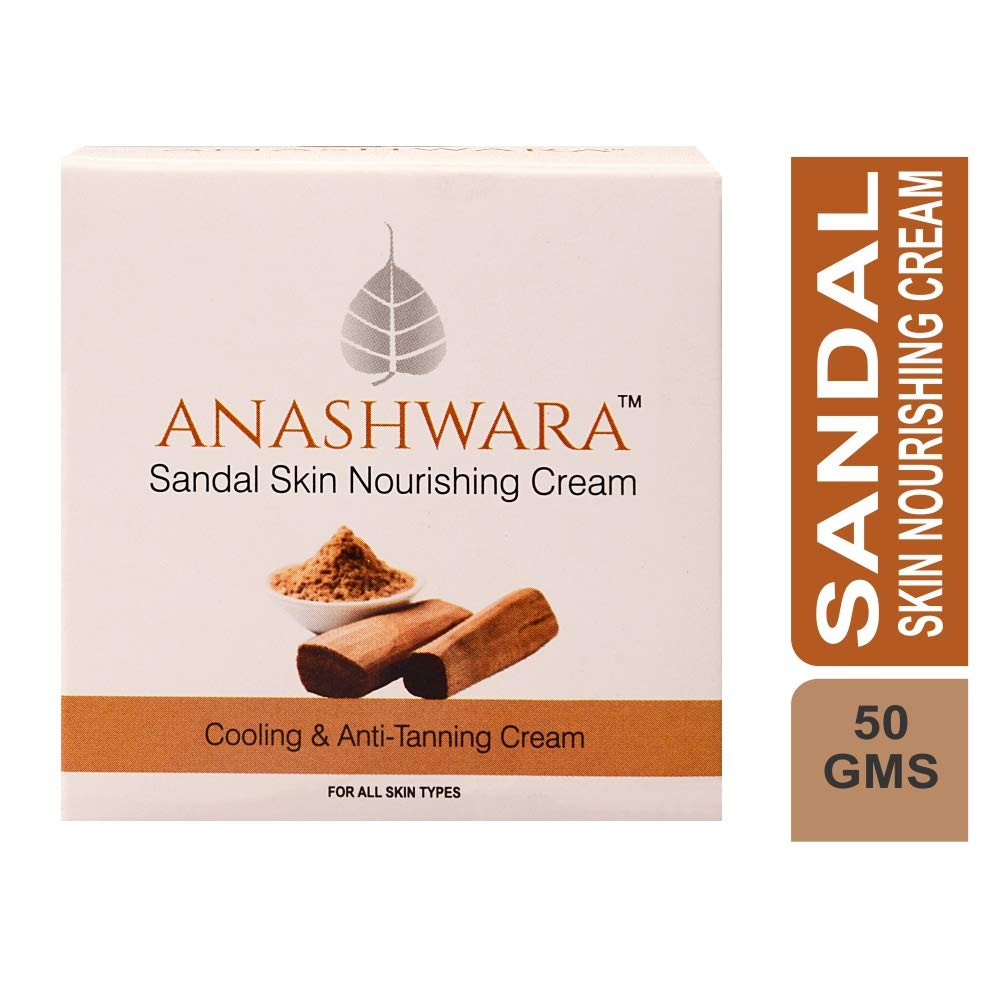 Anashwara Sandal Skin Nourishing Cream for cooling and soothing skin, 50 Gms