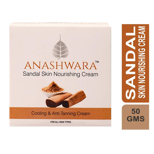 Anashwara Sandal Skin Nourishing Cream for cooling and soothing skin, 50 Gms