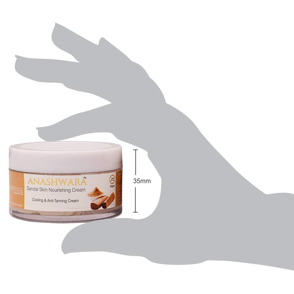 Anashwara Sandal Skin Nourishing Cream for cooling and soothing skin, 50 Gms