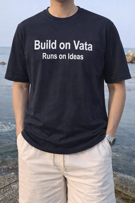Vata T-Shirt – Build on Vata, Runs on Ideas | Vata Dosha T-Shirt