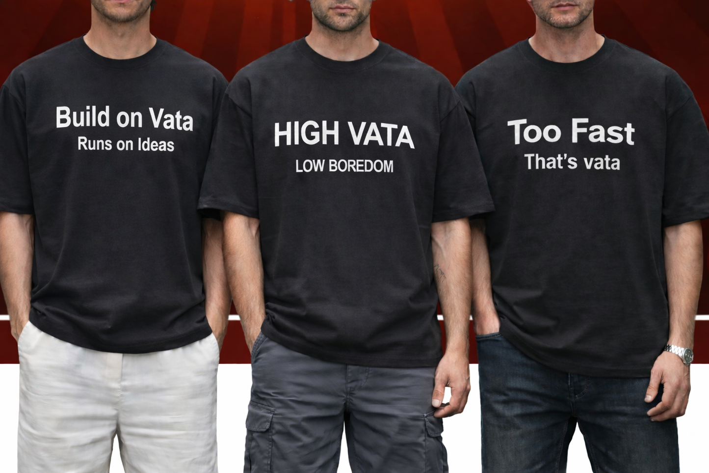 Vata T-Shirt – Build on Vata, Runs on Ideas | Vata Dosha T-Shirt