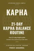 Kapha Balance 21-day Ayurvedic routine PDF guide cover