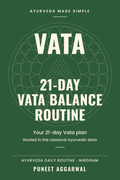 Vata Balance 21-day Ayurvedic routine PDF guide cover